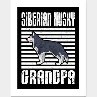 Siberian Husky Grandpa Proud Dogs Posters and Art